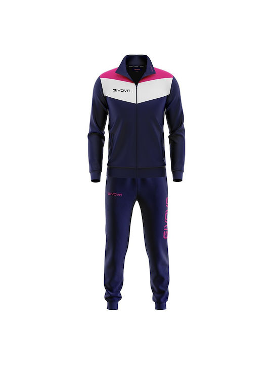 Herren-Sweatpants Glänzendes Sweatpants Set Mit Elastik Blau