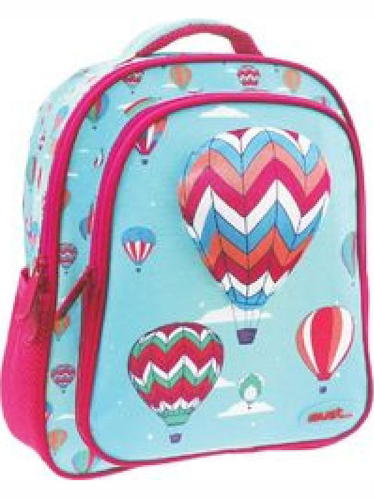 Must Balloons School Bag Backpack Kindergarten in Light Blue color