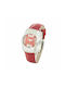 Chronotech Watch with Red Leather Strap S0325918