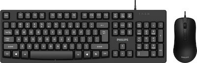 Philips SPT6214 Tastatur & Maus Set Englisch US