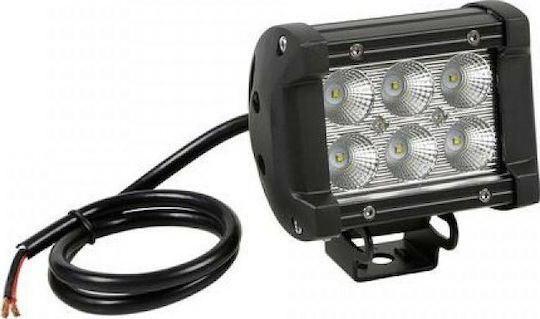 Lampa WL-6 Squareς Waterproof Headlights Car LED Universal 9 - 32V 18W 11.2cm with White Lighting 1pcs