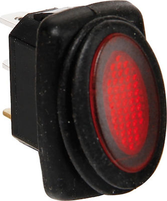 Lampa Rocker Comutator On/Off Auto Led 10A 12V-24V Universal Roșu