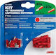 Lampa Bullet & Receptacle Connector Kit 40Pcs Комплект електрически терминали с изолация Червен в комплект от 40бр