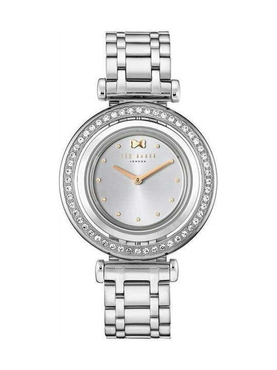 Ted Baker Brooke Crystals Watch with Silver Metal Bracelet