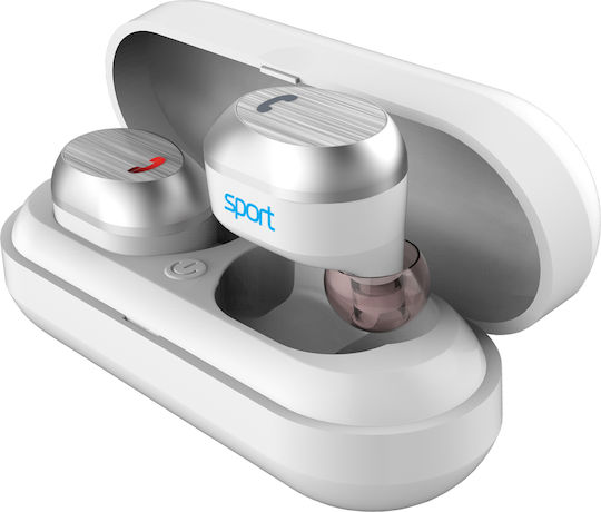 Elari NanoPods Sport In-Ear Bluetooth-Freisprecheinrichtung Kopfhörer mit Schweißresistenz und Ladeetui Weiß