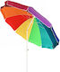 Ankor Foldable Beach Umbrella 2.25m with Air Duct Multicolour
