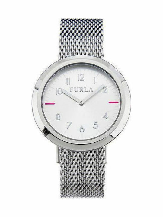 Furla Damen Uhr mit Silber Metallarmband