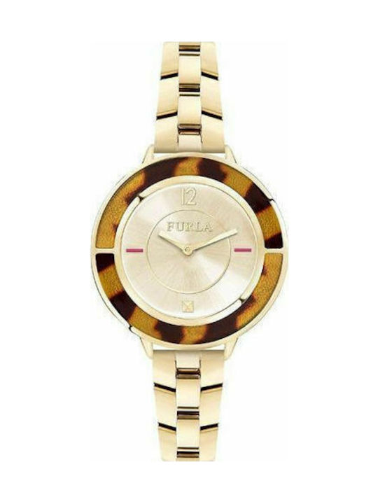 Furla Uhr mit Gold Metallarmband R4253109501