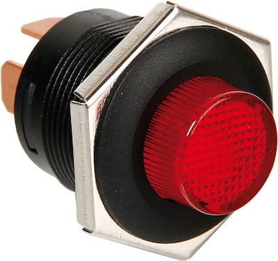 Lampa Buton Claxon Auto 12V-24V Universal Roșu