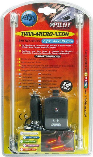 Lampa MNL23 Twin Micro Neon 12V/23cm Neon-Autolampe 12V Weiß