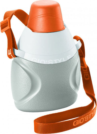 GioStyle Ciao Sticlă Termos Plastic 650ml Grey / Orange cu Cap-Cup