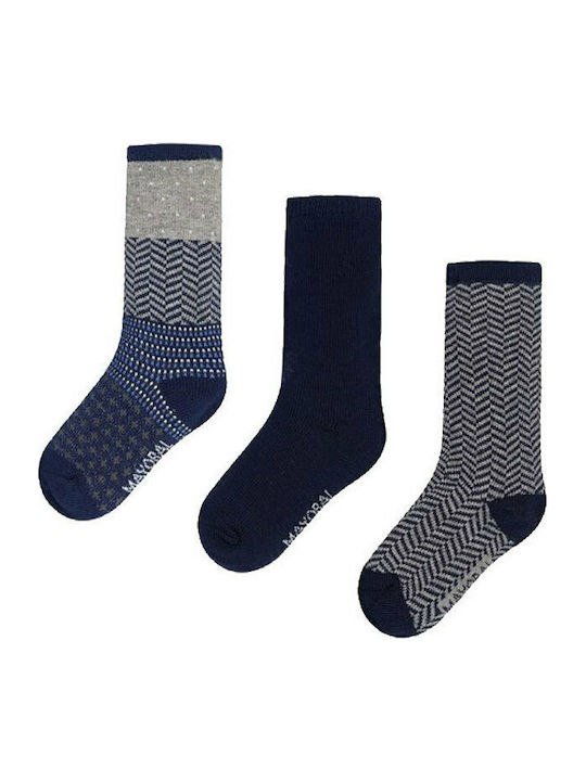 Mayoral Boys 3 Pack Knee-High Socks Blue