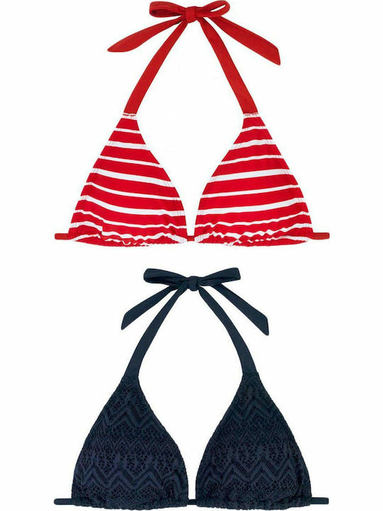 Dorina Triangle Bikini Top Valencia 2Pack Red/Navy