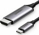 Ugreen HDMI 2.0 Braided Cable HDMI male - USB-C male 1.5m Black