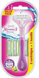 Wilkinson Sword Xtreme 3 Beauty Ξυραφάκια Σώματος μιας Χρήσης με 3 Λεπίδες & Λιπαντική Ταινία 6τμχ