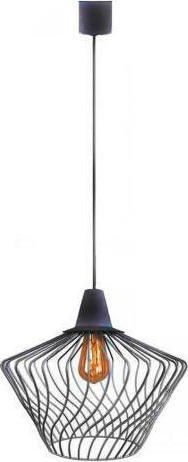 Nowodvorski Pendant Light Black Grid with Socket E27 38x130cm