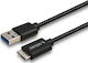 Savio Regular USB 3.0 to micro USB Cable Μαύρο 1m (CL-102)