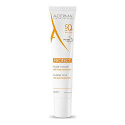 A-Derma Sun Protect Fluid Invizibil Protecție Solară SPF50 40ml