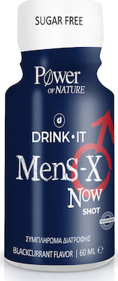 Power Of Nature Drink It Mens X Now Συμπλήρωμα για την Σεξουαλική Υγεία 60ml Blackcurrant