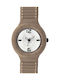 HipHop Watch with Brown Leather Strap HWU0199