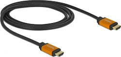 DeLock HDMI 2.1 Cable HDMI male - HDMI male 1m Μαύρο
