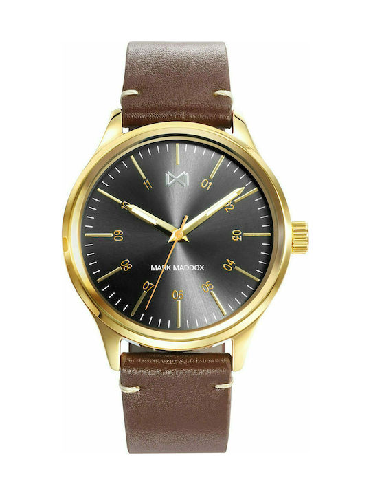 Mark Maddox Village Watch with Brown Leather Strap