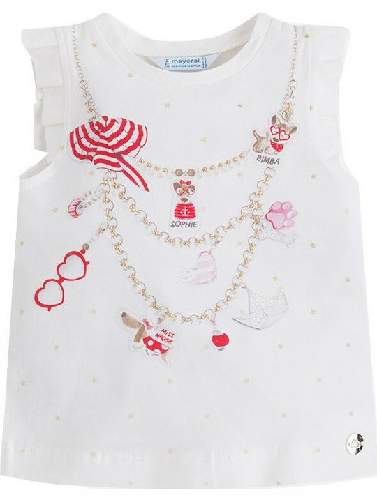 Mayoral Kids Blouse Sleeveless White