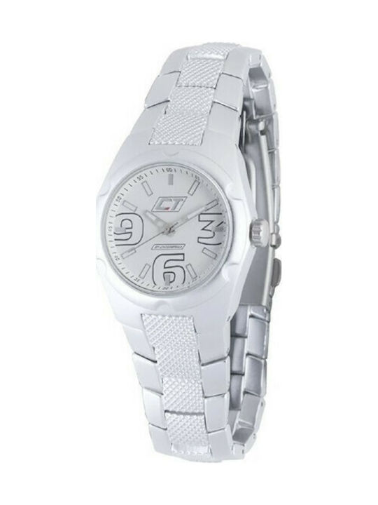 Chronotech Watch Battery with Silver Metal Bracelet CC7039M-06M