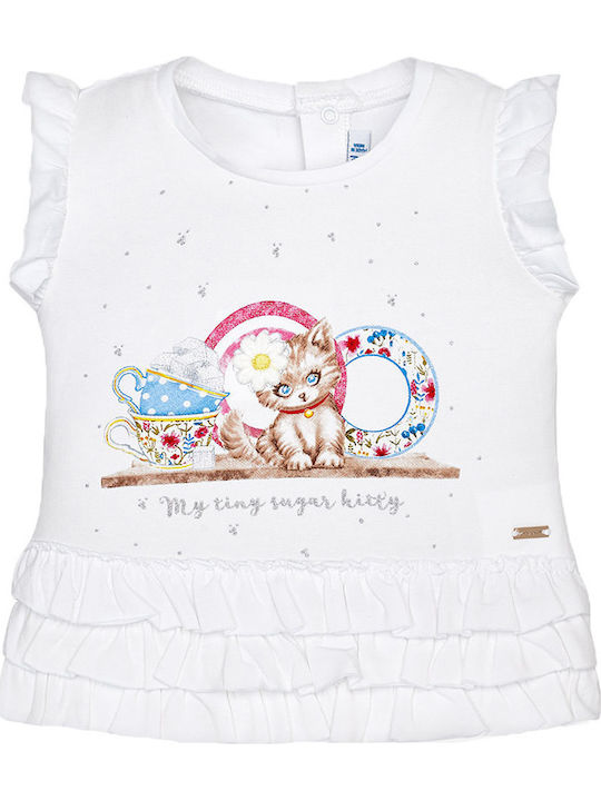 Mayoral Kids Blouse Sleeveless White