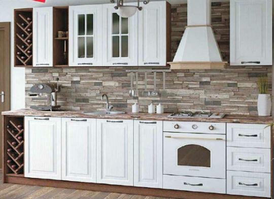 Vintage 280B Kitchen Cabinet Set Wall & Floor Snow 280x60pcs