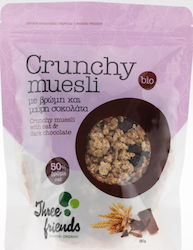 Three friends Organic Muesli Oats Muesli with Oats and Dark Chocolate 350gr