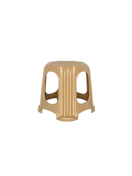 Plastic Stool Outdoor 439.263 Μπεζ Σκούρο xxcm