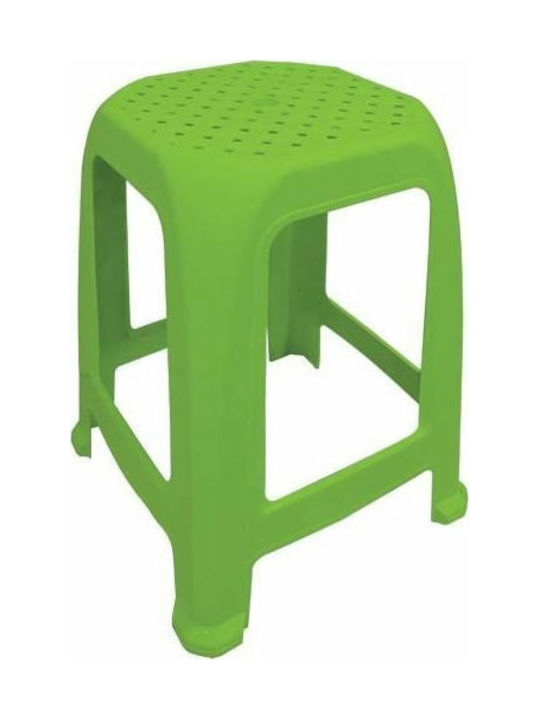 00482 Plastic Garden Stool Πράσινο 37x37x46cm