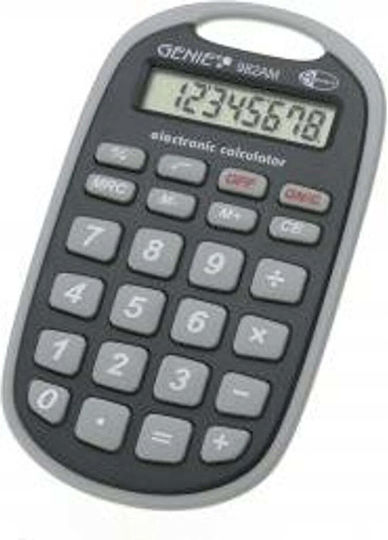 Genie 982AM Calculator Pocket 8 Digits in Black Color 1pcs