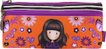 Santoro Fabric Pencil Case Fiesta Cobwebs with 2 Compartments Orange