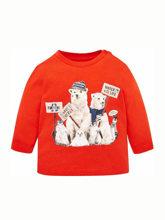 Mayoral Kids' Blouse Long Sleeve Red