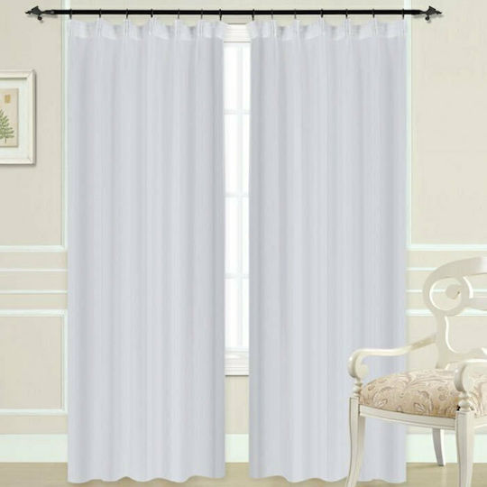 Import Hellas Curtain with Pencil Pleat Voile White 160x270cm