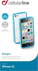 Cellular Line Line Bumper Stoßstange Silikon Blau (iPhone 5c) BUMPERIPH5CB