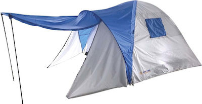 Escape Park V2 Sommer Campingzelt Iglu Blau mit Doppeltuch für 4 Personen 390x240x175cm