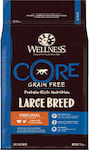 Wellness Wellness Core Large Breed Original 10kg Ξηρά Τροφή για Ενήλικους Σκύλους Μεγαλόσωμων Φυλών χωρίς Σιτηρά με Γαλοπούλα / Κοτόπουλο