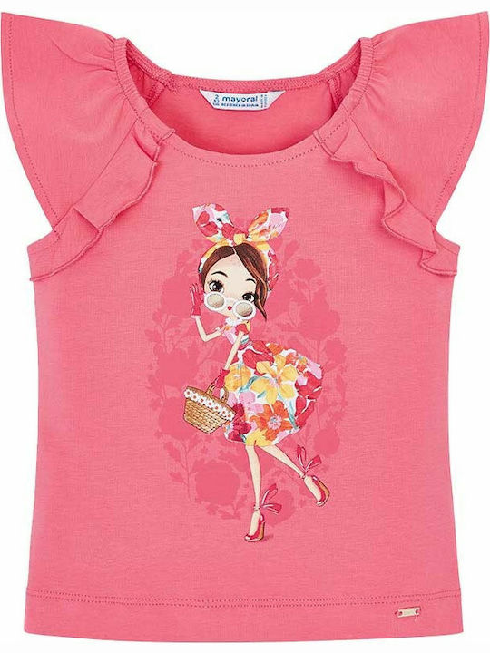 Mayoral Kids Blouse Short Sleeve Coral