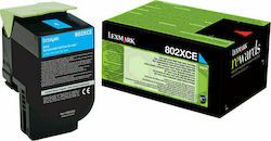 Lexmark 802X Original Toner Laser Printer Cyan 4000 Pages (80C2XCE)