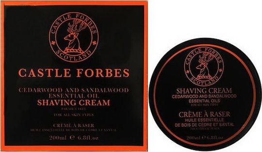 Castle Forbes Cremă De Ras Cu Ulei Esențial De Cedru Și Santal 200ml