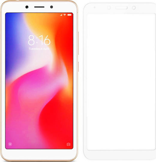 Powertech 5D Full Face Tempered Glass (Redmi 6/6a)