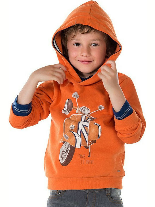 Mayoral Kids Sweatshirt with Hood Orange