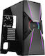 Antec DA601 Gaming Midi Tower Κουτί Υπολογιστή με Πλαϊνό Παράθυρο και RGB Φωτισμό Μαύρο
