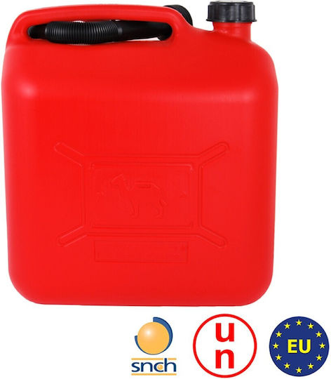 Autoline Δοχείο Καυσίμων Διπλής Θέσης Πλαστικό με Σωλήνα Επέκτασης 20lt Κόκκινο