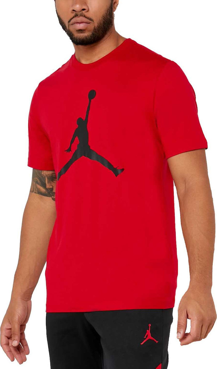 Nike Jumpman Crew Αθλητικό Ανδρικό T-shirt Κόκκινο με Λογότυπο CJ0921