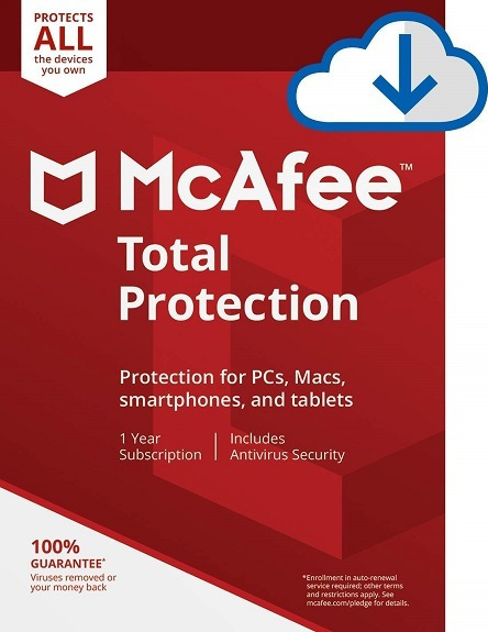 mcafee total protection 1 year 5 user