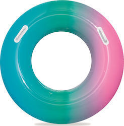 Bestway Kids' Swim Ring with Handles and Diameter 91cm. from 10 Years Old Rainbow Pink